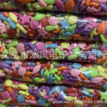solid color color beads diy bracelet string loose beads material children beaded handmade keychain jewelry accessories
