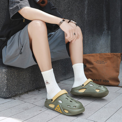 Cross-Border Popular Style Clog Shoes with Poop Feeling, Deodorant Eva Large Size Couple Toe-Toe Sandals, Men's Breathable Casual Beach Shoes