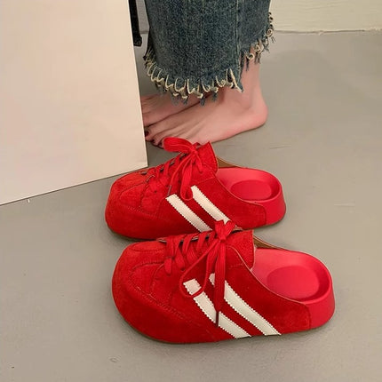 Thick-soled Baotou Half-tow Women's Outwear Birkan Shoes 2025 New Spring and Summer Slip-on Casual German Training Shoes All-match Single-layer Shoes
