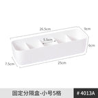 4013a. white box_small size 5 compartments 1 piece