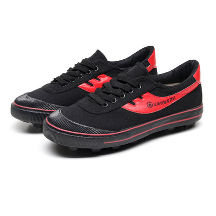 Canvas Football Shoes Spring and Summer Low-top Rubber Sole Canvas Shoes Training Shoes Student Non-slip Sports Men's and Women's Sneakers Single-layer Shoes