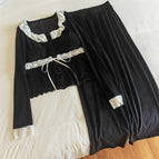 8608#(with detachable chest pad) temperament black / M
