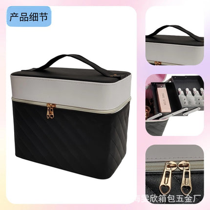 Factory wholesale portable cosmetic bag cotton PVC beauty nail beauty eyelashes and other cosmetics storage bag