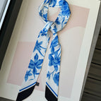 White blue flowers / 90cm