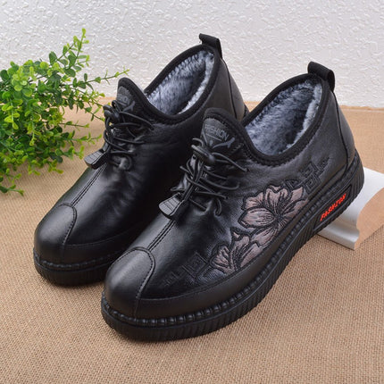 Mom's Shoes, Winter Fleece-Lined Shoes, Women's Cotton Shoes, Non-Slip and Warm, Elderly Women's Shoes, Winter Fleece-Lined, Non-Slip