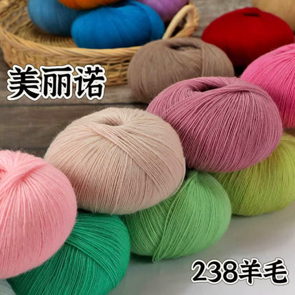 Manufacturer Wholesale 238 Wool Thread Hand-Knitted Shawl Hat Baby Wool Fluffy Wool Thread Ball 50g