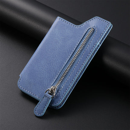 Hot-selling simple mobile phone card bag card holder left and right flap multi-color zipper card holder back card bag creative personality