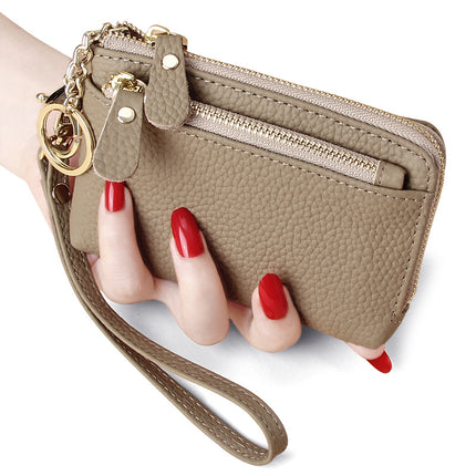 2022 New First Layer Cowhide Hand Small Wallet Simple Multifunctional Genuine Leather Hand with Coin Purse for Women Wholesale