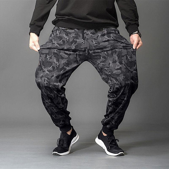 Camouflage Pants Men's Elastic Slim Fit Large Size Youth Cargo Pants Middle-Aged Labor Protection Work Small Feet Casual Long Pants