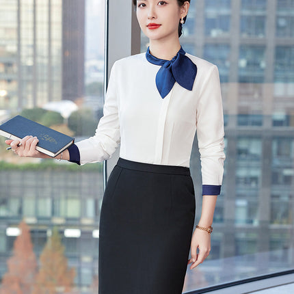 Spring and Autumn Work Clothes Female Fashion Temperament Stewardess Professional suit Beautician Hotel Front Desk Jewelry Store Work Dress