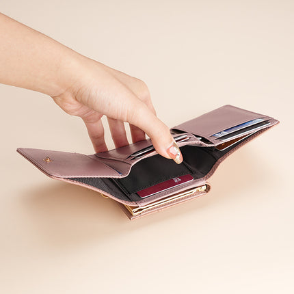 Cross-border Japanese Genuine Leather Girl's Wallet Coin Bag rfid Anti-theft Brush Japanese Hot Sale Multi-function Women's Coin Purse