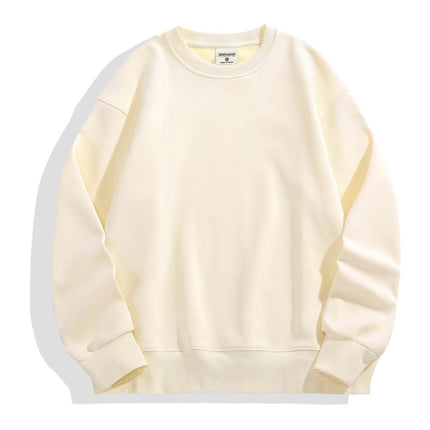 500g Imitation Cashmere Off-Shoulder Sweatshirt Custom Work Clothes Cultural Shirt Round Neck Hoodie Jacket with Logo Printed
