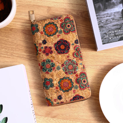 Cross-Border Bohemian Multifunctional Clutch Bag with Multiple Card Slots Wood Grain Wallet Literary Ladies Bag Card Bag Pu Small Bag
