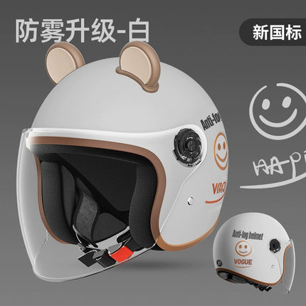 helmet 3c certification electric car men and women four seasons universal battery motorcycle safety helmet winter warm half helmet