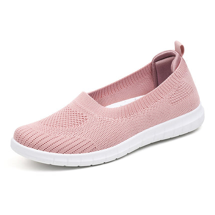 Cloth Shoes for Women, Slip-On Summer Shoes, Flat-Soled Shoes, Breathable Soft-Soled Casual Mom Shoes, Women's Flat-Heeled Shoes, Breathable and Comfortable