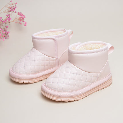 Winter Baby Girl's Fleece-Lined Warm Children's Snow Boots Casual Velcro Boys' Baby Short Boots Cross-Border Wholesale