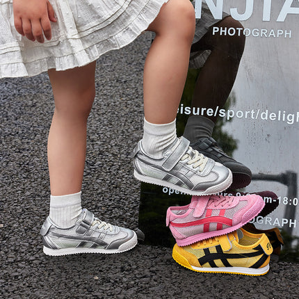 Genuine Leather Boys' Sneakers 2026 Summer New Style Children's Mesh Casual Shoes Breathable Girls' Sports Shoes White Shoes
