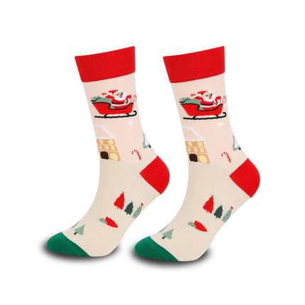 Cross-border Hot Christmas Socks Autumn and Winter Santa Claus Mid-tube Socks Elk Christmas Gifts Amazon Tide Socks