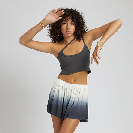 M24Tp096 European and American Clothing 2024 Amazon Summer New Pure Color Camisole Asymmetric Top Wholesale