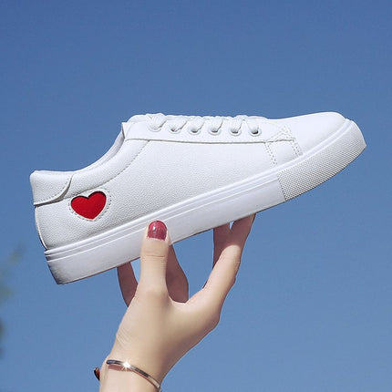 25 years spring new cross-border trade casual white shoes fashion trend board shoes women's low lace-up women's shoes wholesale