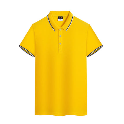 Siro-Spun Cotton Workwear Polo Shirt for Men and Women, Short-Sleeved T-Shirt, Work Uniform Polo Shirt with Logo Printing Recommended