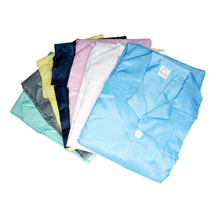 Electrostatic clothing, lab coat, dustproof, anti-static clothing, dust-free clothing, food workshop, electronic factory, blue and white overalls, printing