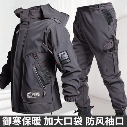 Cross-Border Winter Cold-Proof and Warm Work Clothes, Outdoor Jackets, Waterproof Loose Cycling and Crawling Tactical Suits