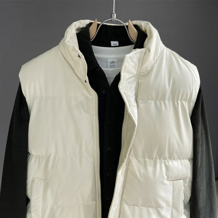 2024 Autumn and Winter New Men's Vest Loose Casual All-match Vest Warm Walls Cotton-padded Clothes Cotton-padded Coat Trendy