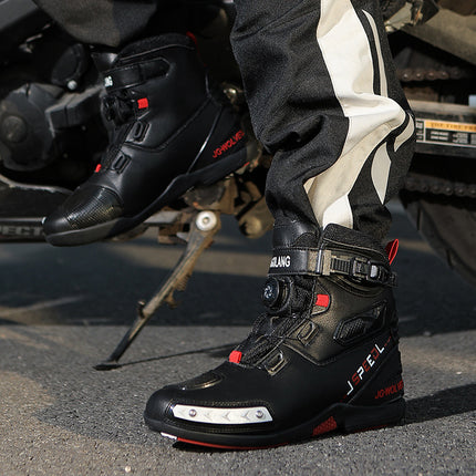 Waterproof Boots, Motorcycle Shoes, Motorcycle Boots, Non-Slip Mid-Top Rider Shoes, Riding Shoes, Motorcycle Shoes, Men's Motorcycle Travel Shoes