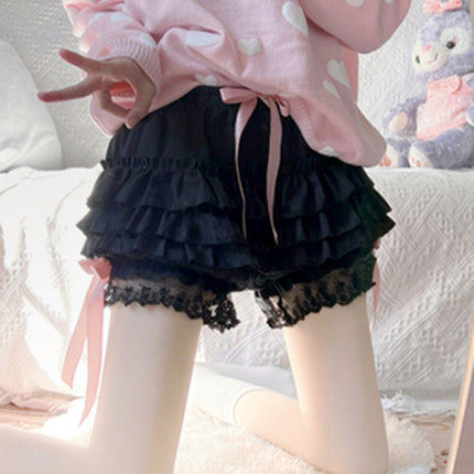 Cross-Border Pumpkin Pants Lolita Cake Skirt Puffy Skirt Anti-Exposure Safety Shorts Jk Lace Pure Cotton Inner Shorts