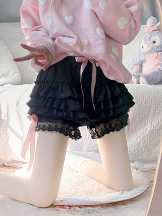 Cross-Border Pumpkin Pants Lolita Cake Skirt Puffy Skirt Anti-Exposure Safety Shorts Jk Lace Pure Cotton Inner Shorts