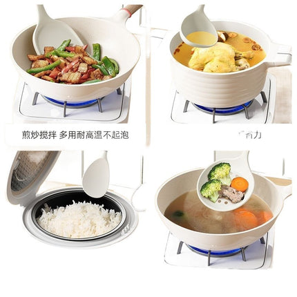 Wholesale gray two-color silicone spatula spoon household high temperature resistant non-stick pan cooking spatula soup spoon fishing fence kitchen suit