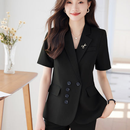 Professional Suit suit Women's Dress Temperament Slim Summer OL Commuter Tooling Hotel Front Desk Jewelry Store Work Clothes