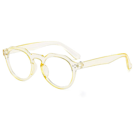 Irregular Anti-Blue Light Rice Nail Glasses Frame Jelly Color Fashionable Trendy Same Style Personalized Full Frame Glasses 3387