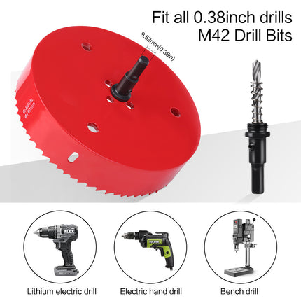 M42 bimetal large size hole opener 100mm woodworking iron pipe aluminum gypsum board PV drill hole saw
