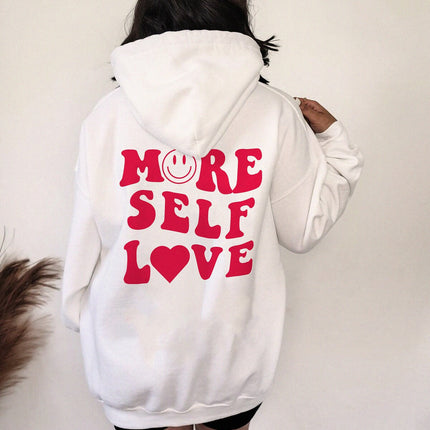 Foreign Trade New Product Letter Pattern Retro Printed Top Pullover Loose Hooded Printed Sweatshirt for Boys and Girls