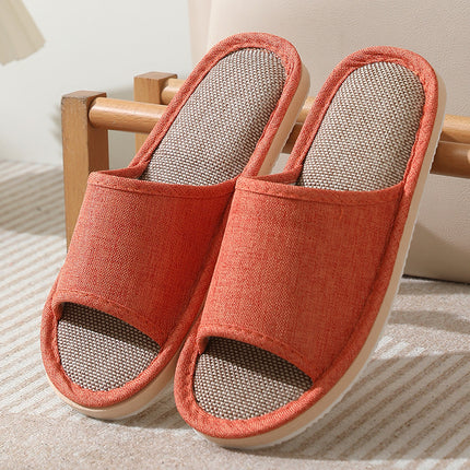Linen Slippers for Women in Spring & Fall Seasons Indoor Household Cotton and Linen Slippers for Home Non-Slip Summer Male Couple Wholesale