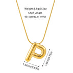 P necklace / Gold - with chain