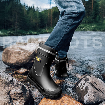Men's High-Top Outdoor Functional Rain Boots 20/30/39 Mid-High-Top Non-Slip Fishing Wading Shoes Labor Protection Men's Shoes