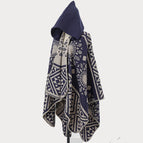 Cloak with hat-navy blue