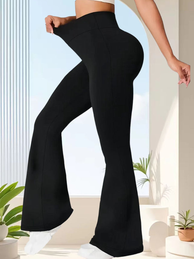 New Cross-Border European and American Style High-Waisted Flared Pants, Popular Leggings, Yoga Pants, Casual Lulu Pants