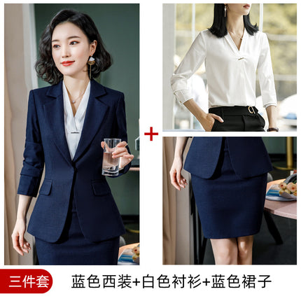 Jindian professional suit women's autumn new suit skirt formal wear female teacher sales department hotel front desk work clothes