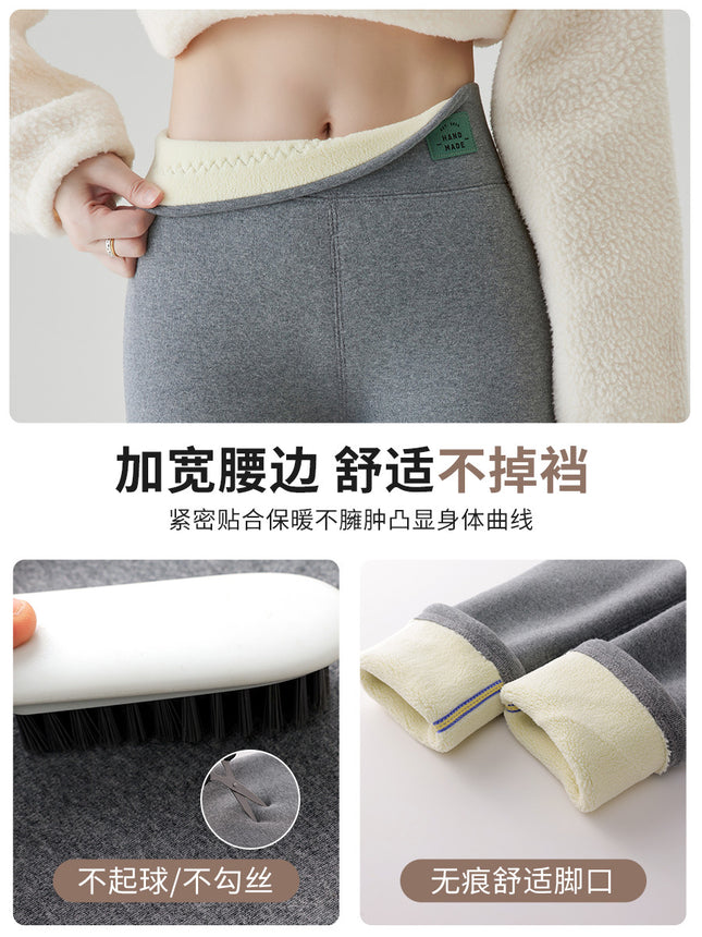 Women's Winter Fleece-Lined Thick Leggings 2025 New Warm Pants for Outdoor Wear, Northeast Fleece Pants, Spring and Autumn Wool Pants