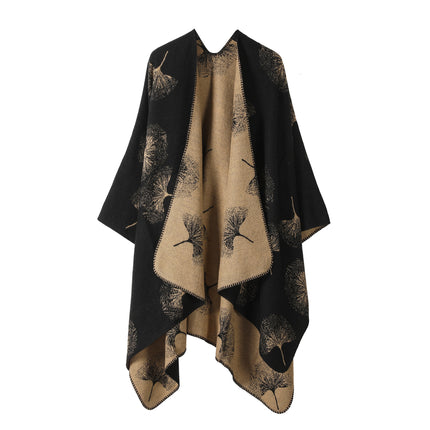 Jiangnan Watertown Knitted Shawl High-end Ethnic Style Cloak Western Sichuan Yunnan Travel Wear Imitation Cashmere Cape Women