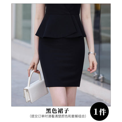 Professional suit suit women's formal wear elegant fashion high-end feeling Tongqin hotel front desk jewelry shop work clothes summer