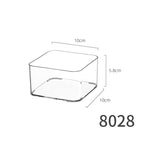 8028. short transparent box-square small 1 piece, highly transparent and can be stacked