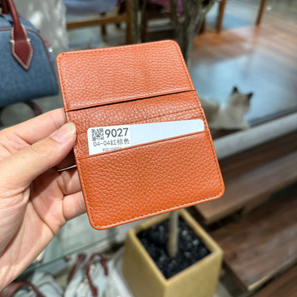 Cross-Border Foreign Trade New Genuine Leather Multi-Ring Binder Mirror Window Small Card Holder First Layer Cowhide Card Bag Document Storage Card Album Card Holder