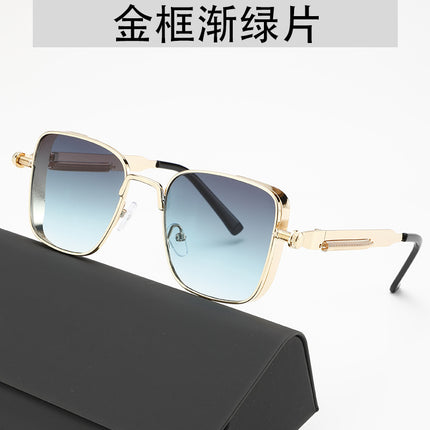 Cross-Border Popular Steampunk Sunglasses Metal Versatile Fashion Trend Hip-Hop Spring Leg Sunglasses Manufacturer Wholesale