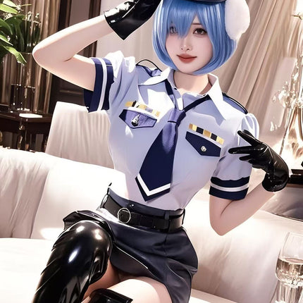 Starting from scratch, life in a different world cos clothing dog dog ear police officer rem cosplay clothing a generation of hair