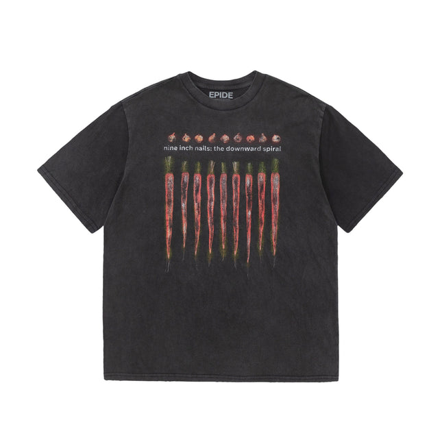 US Tide Spot SAINT MICHAEL CHO Nine Inch Nail Band NIN Radish Vintage Washed Old T-Shirt
